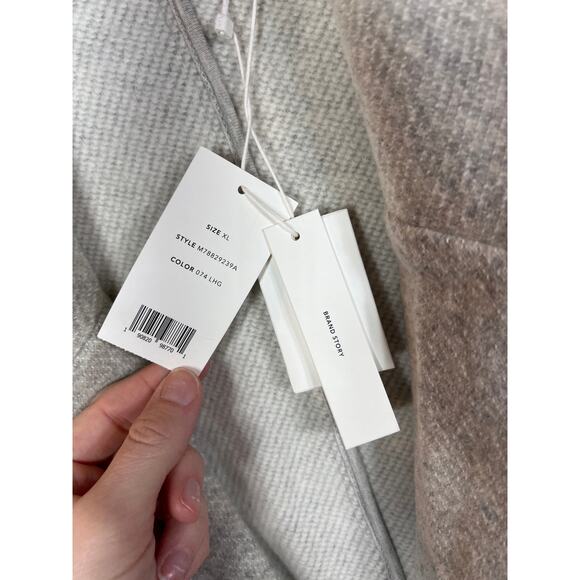 New Vince Men's Wool Fleece 2 Button Blazer Light Heather Gray XL Stretch - Picture 4 of 8